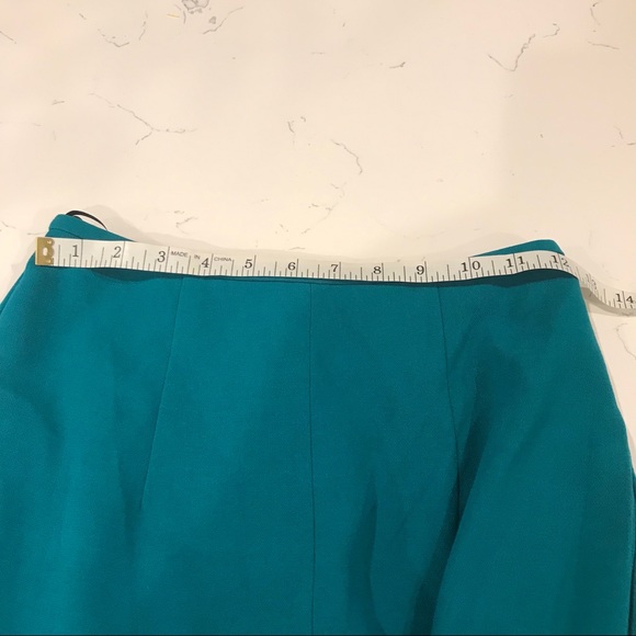 Black Halo Wide Leg Pants Turquoise Blue Sz 2 - Picture 6 of 8